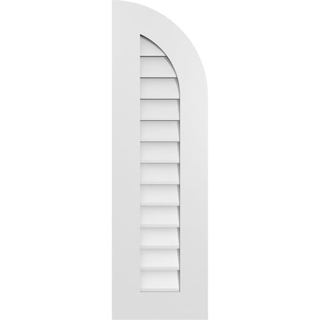 Ekena Millwork Quarter Round Top Right Surface Mount PVC Gable Vent w/ 3-1/2"W x 1"P Standard Frame, 12"W x 40"H GVPQR12X4001SN